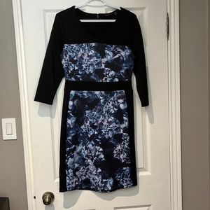 Dex blue floral dress
